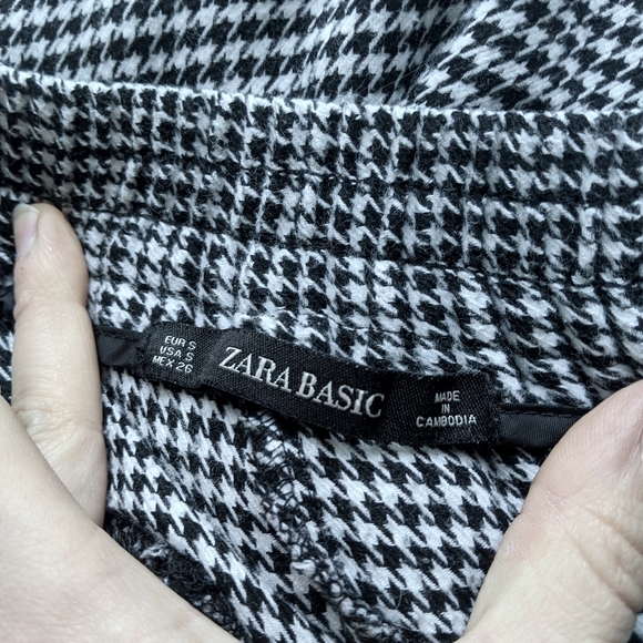Zara Basics Soft Feel Houndstooth Trousers - Picture 10 of 10